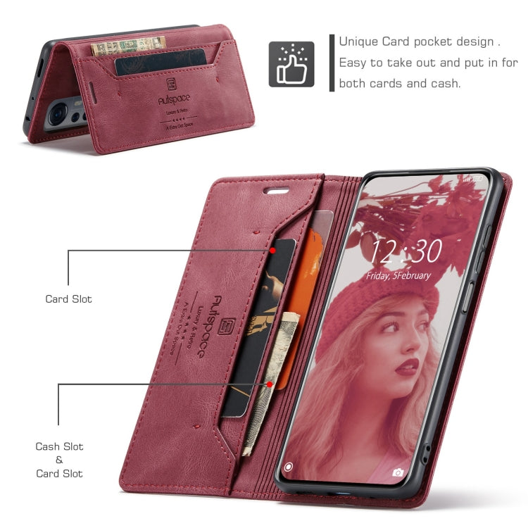 For Xiaomi 12 / 12X AutSpace A01 Retro Skin-feel Crazy Horse RFID Leather Phone Case