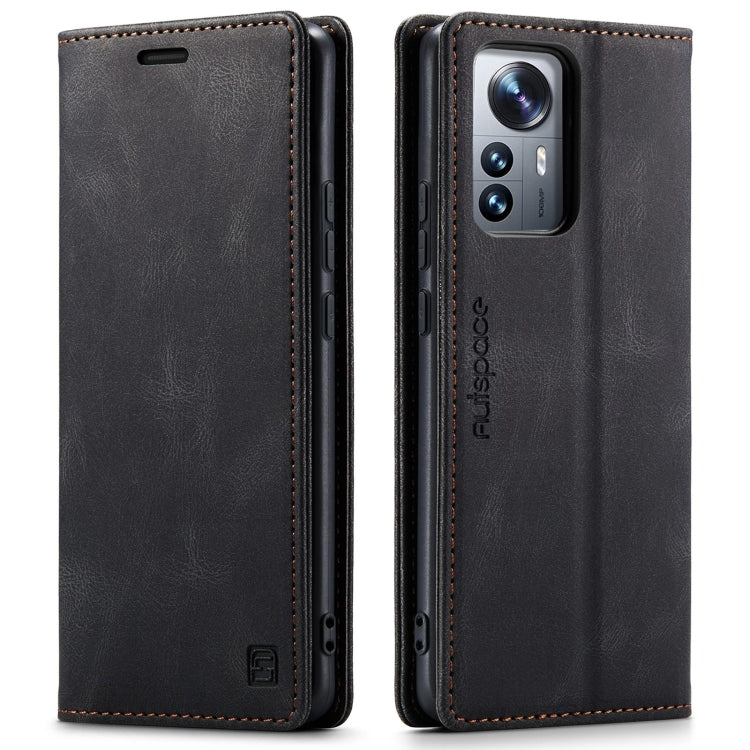 For Xiaomi 12 Lite AutSpace A01 Retro Skin-feel Crazy Horse RFID Leather Phone Case