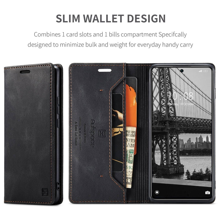 For Xiaomi 12 Lite AutSpace A01 Retro Skin-feel Crazy Horse RFID Leather Phone Case