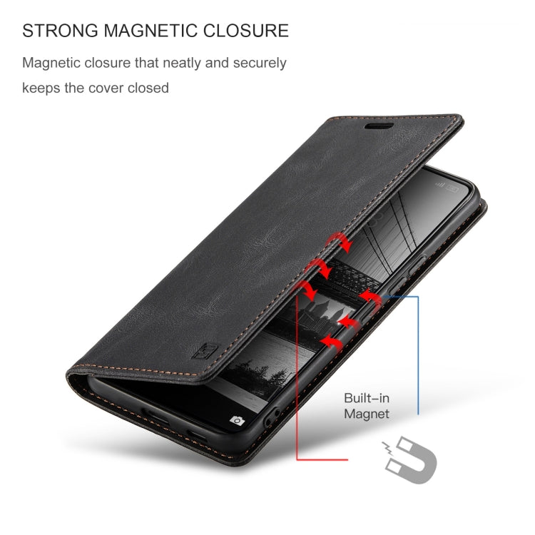 For Xiaomi 12 Lite AutSpace A01 Retro Skin-feel Crazy Horse RFID Leather Phone Case