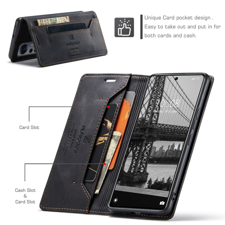 For Xiaomi 12 Lite AutSpace A01 Retro Skin-feel Crazy Horse RFID Leather Phone Case