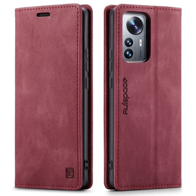 For Xiaomi 12 Lite AutSpace A01 Retro Skin-feel Crazy Horse RFID Leather Phone Case