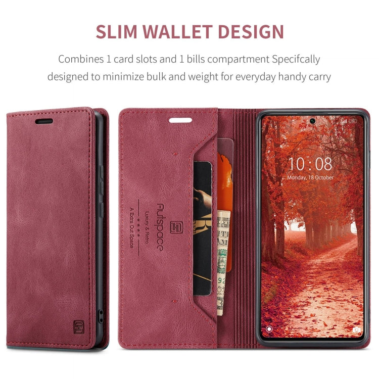 For Xiaomi 12 Lite AutSpace A01 Retro Skin-feel Crazy Horse RFID Leather Phone Case