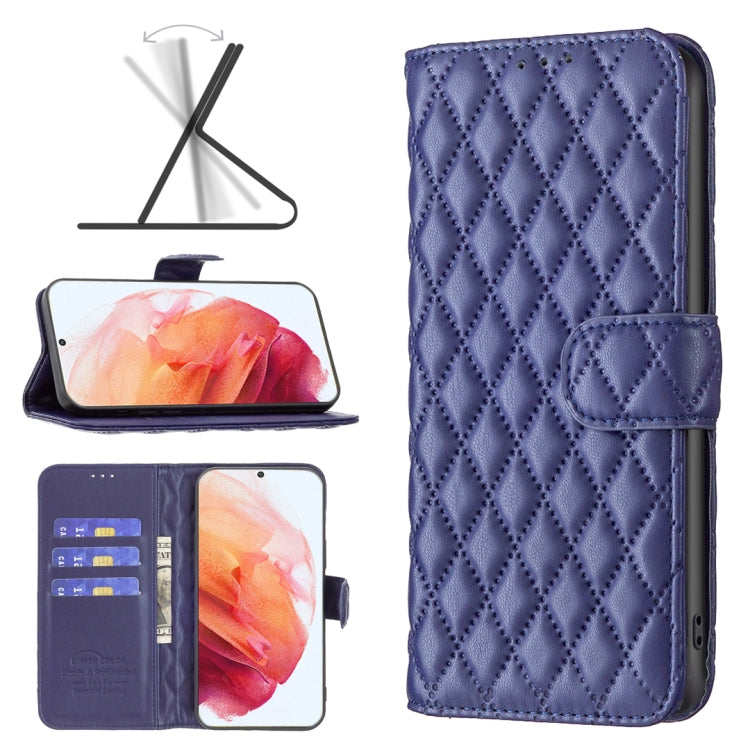 For Samsung Galaxy S21 5G Diamond Lattice Wallet Leather Flip Phone Case