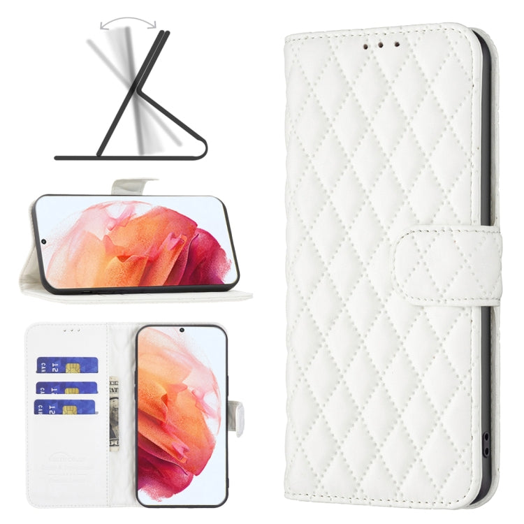 For Samsung Galaxy S21 5G Diamond Lattice Wallet Leather Flip Phone Case