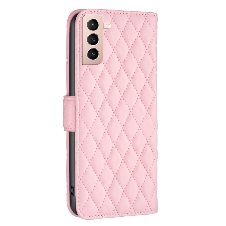 For Samsung Galaxy S21 5G Diamond Lattice Wallet Leather Flip Phone Case