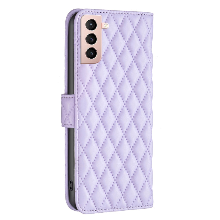 For Samsung Galaxy S21 5G Diamond Lattice Wallet Leather Flip Phone Case
