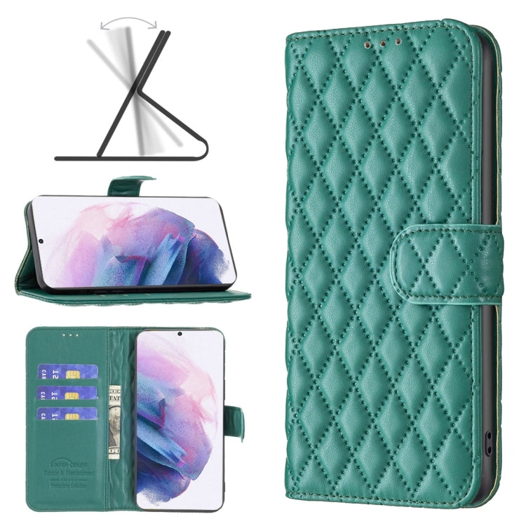 For Samsung Galaxy S21 Plus 5G Diamond Lattice Wallet Leather Flip Phone Case
