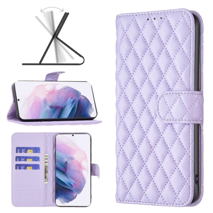 For Samsung Galaxy S21 Plus 5G Diamond Lattice Wallet Leather Flip Phone Case