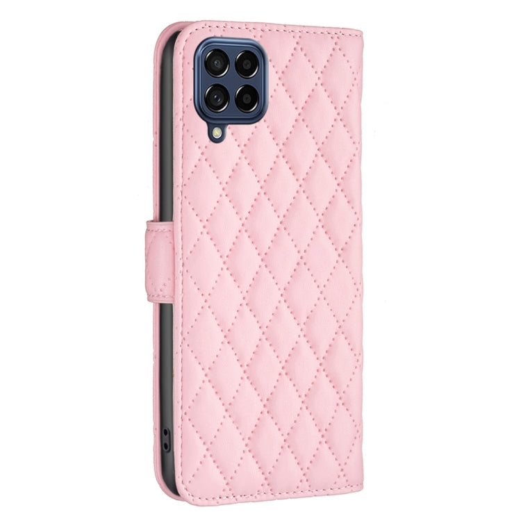 For Samsung Galaxy M53 5G Diamond Lattice Wallet Leather Flip Phone Case