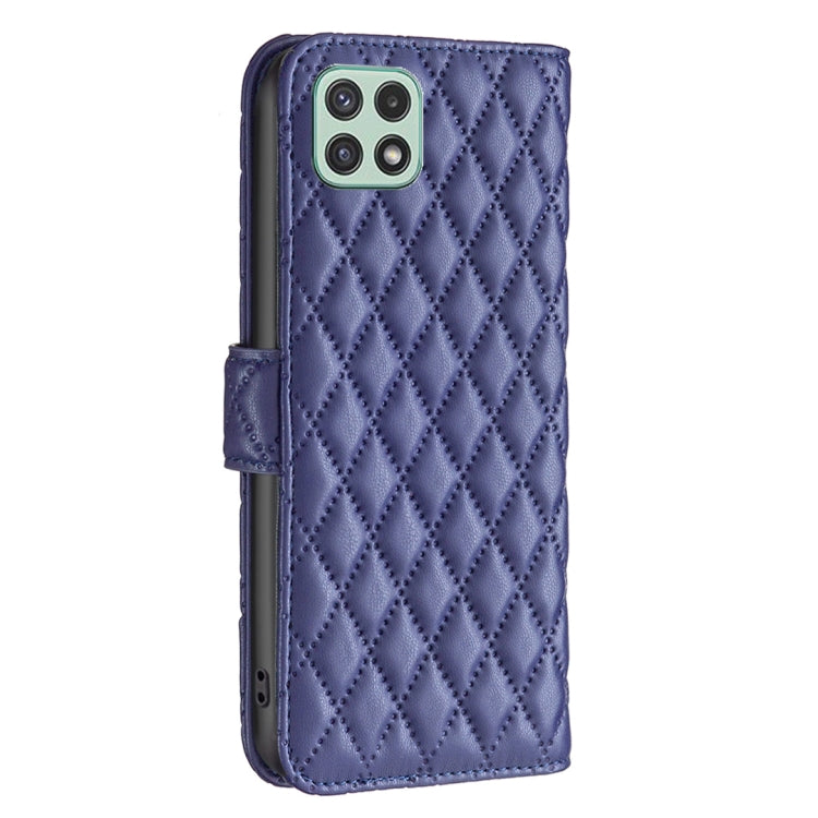 For Samsung Galaxy A22 5G Diamond Lattice Wallet Leather Flip Phone Case