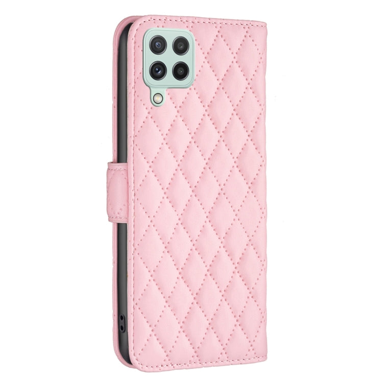 For Galaxy A22 4G Diamond Lattice Wallet Leather Flip Phone Case