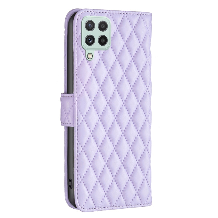 For Galaxy A22 4G Diamond Lattice Wallet Leather Flip Phone Case
