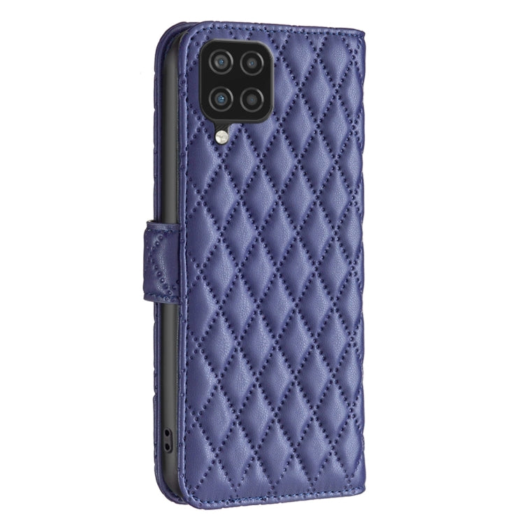 For Samsung Galaxy A12 Diamond Lattice Wallet Leather Flip Phone Case