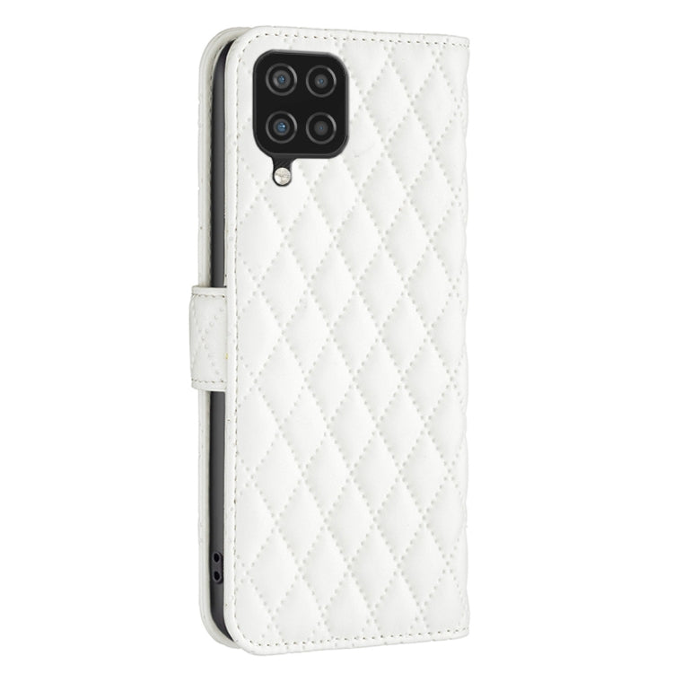 For Samsung Galaxy A12 Diamond Lattice Wallet Leather Flip Phone Case