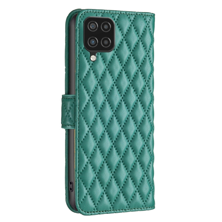 For Samsung Galaxy A12 Diamond Lattice Wallet Leather Flip Phone Case