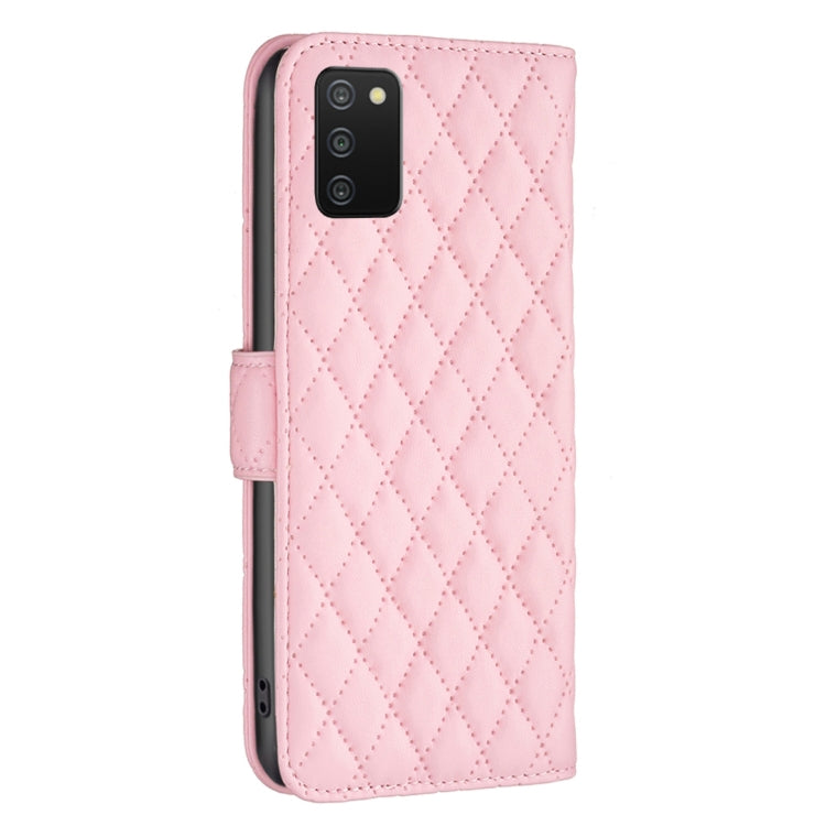 For Samsung Galaxy A03s / A02s Diamond Lattice Wallet Leather Flip Phone Case