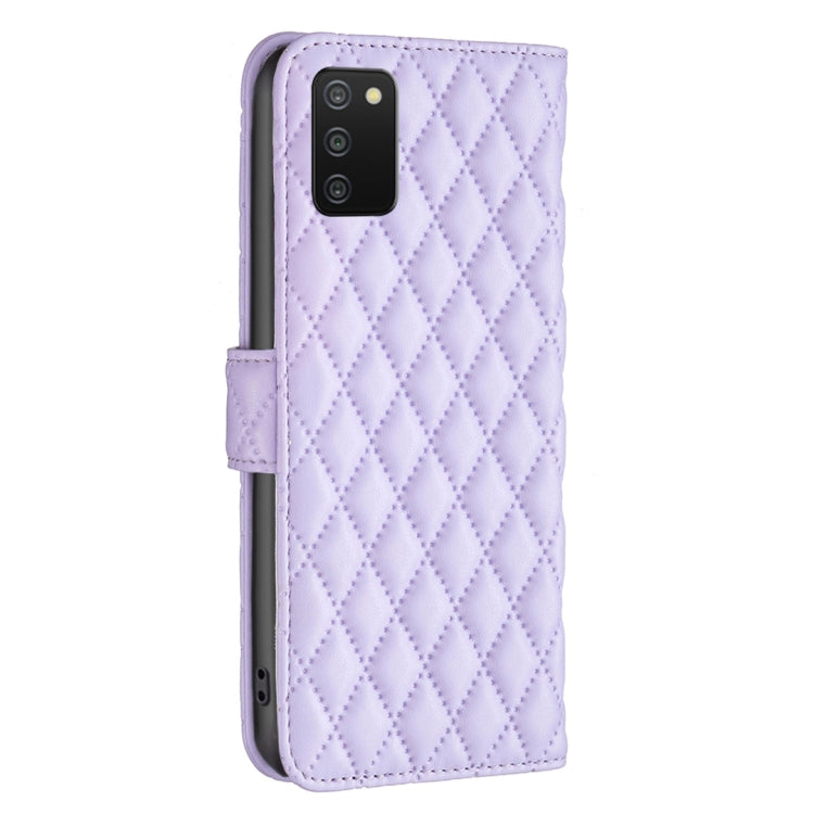 For Samsung Galaxy A03s / A02s Diamond Lattice Wallet Leather Flip Phone Case