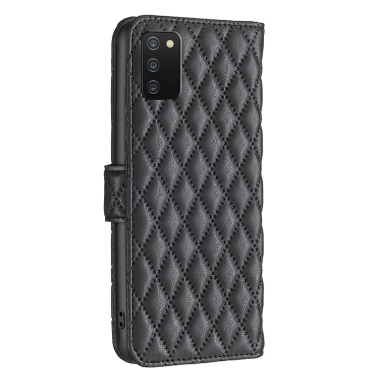 For Samsung Galaxy A03s / A02s Diamond Lattice Wallet Leather Flip Phone Case