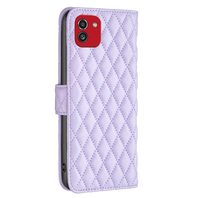 For Samsung Galaxy A03 166mm EU Version Diamond Lattice Wallet Leather Flip Phone Case