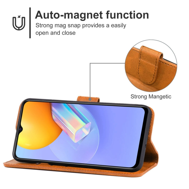 For vivo Y15a Leather Phone Case