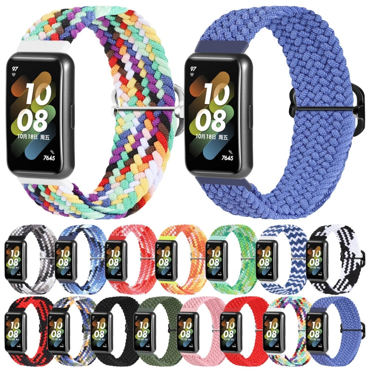 For Huawei Band 7 Nylon Braided Buckle Watch Band