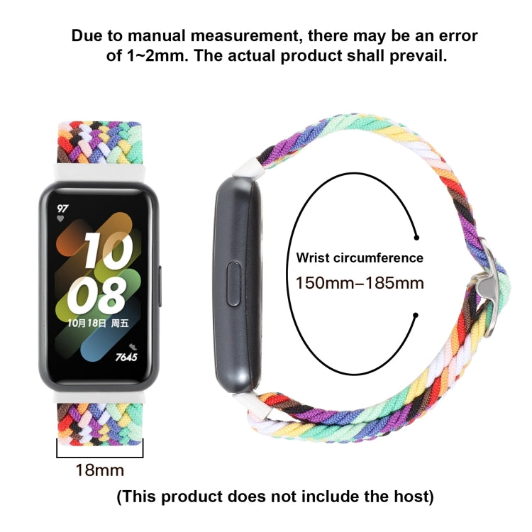 For Huawei Band 7 Nylon Braided Buckle Watch Band