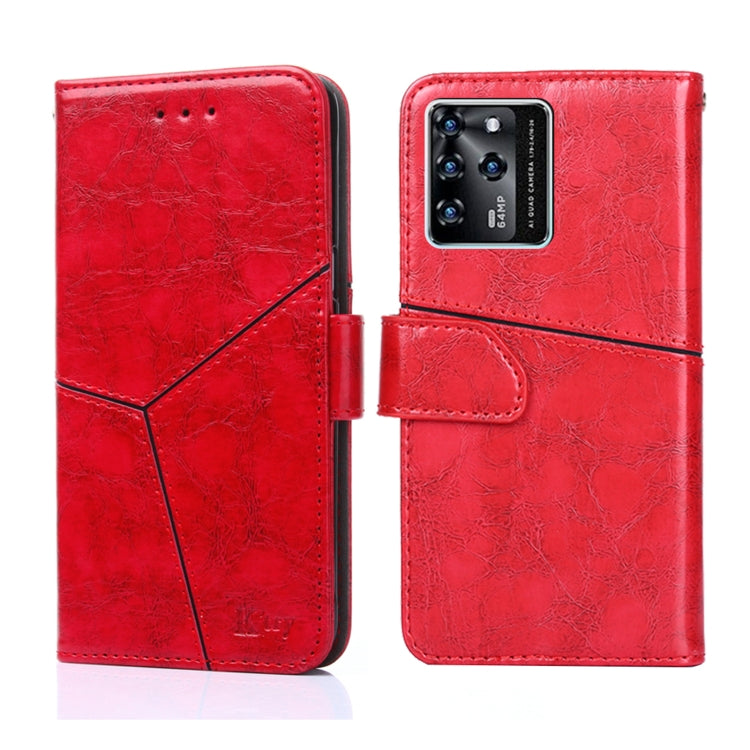 For ZTE Blabe V30 Geometric Stitching Horizontal Flip Leather Phone Case