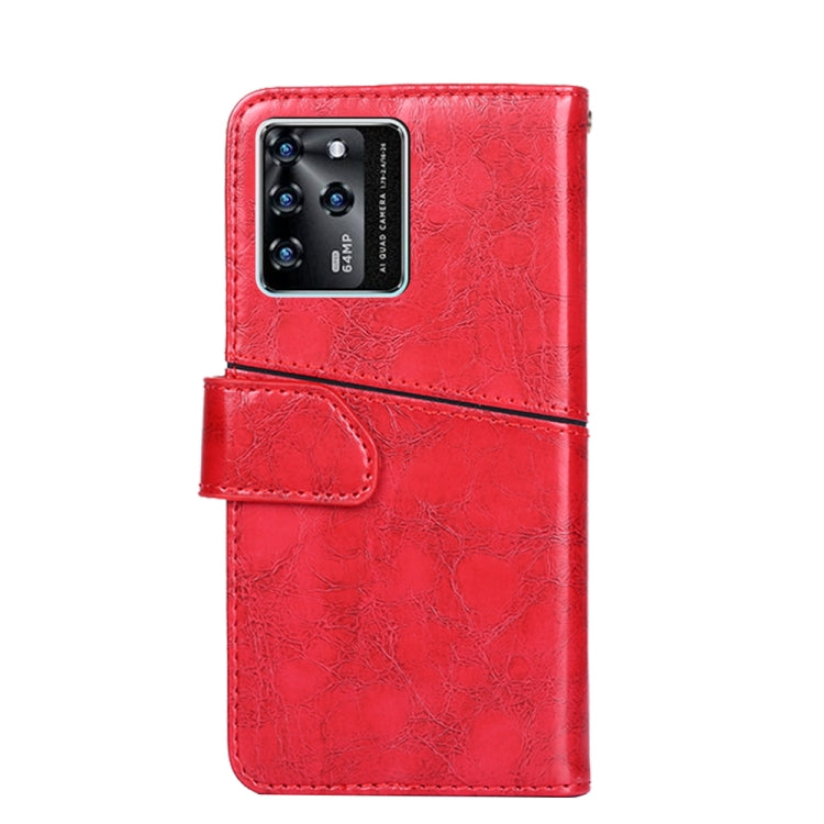 For ZTE Blabe V30 Geometric Stitching Horizontal Flip Leather Phone Case