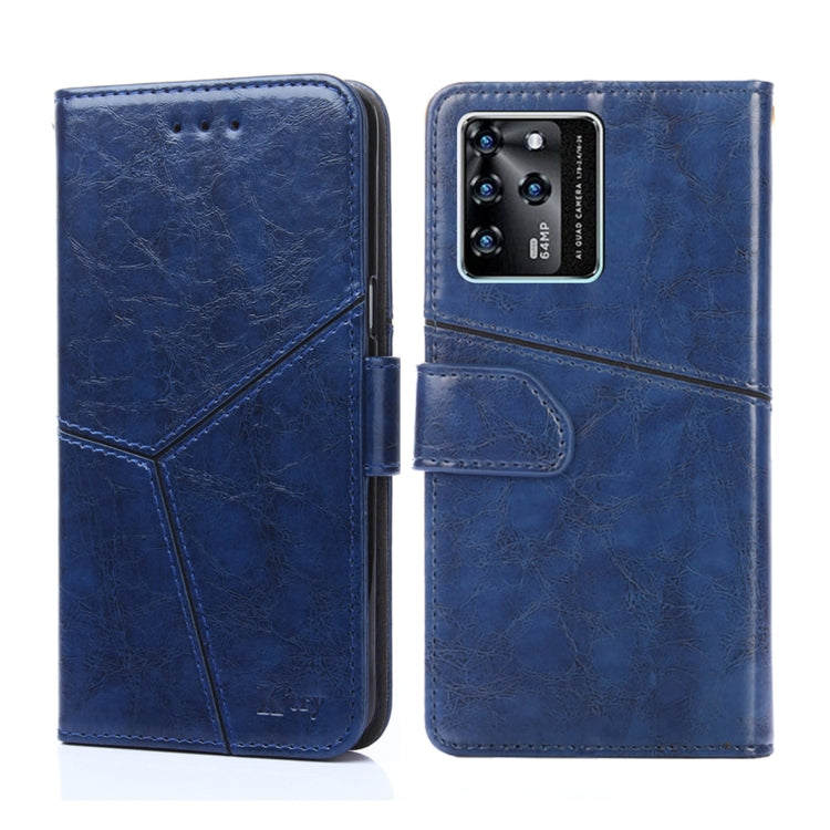 For ZTE Blabe V30 Geometric Stitching Horizontal Flip Leather Phone Case