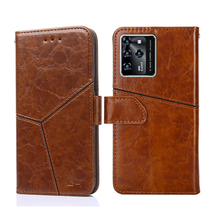 For ZTE Blabe V30 Geometric Stitching Horizontal Flip Leather Phone Case