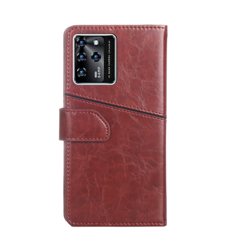 For ZTE Blabe V30 Geometric Stitching Horizontal Flip Leather Phone Case