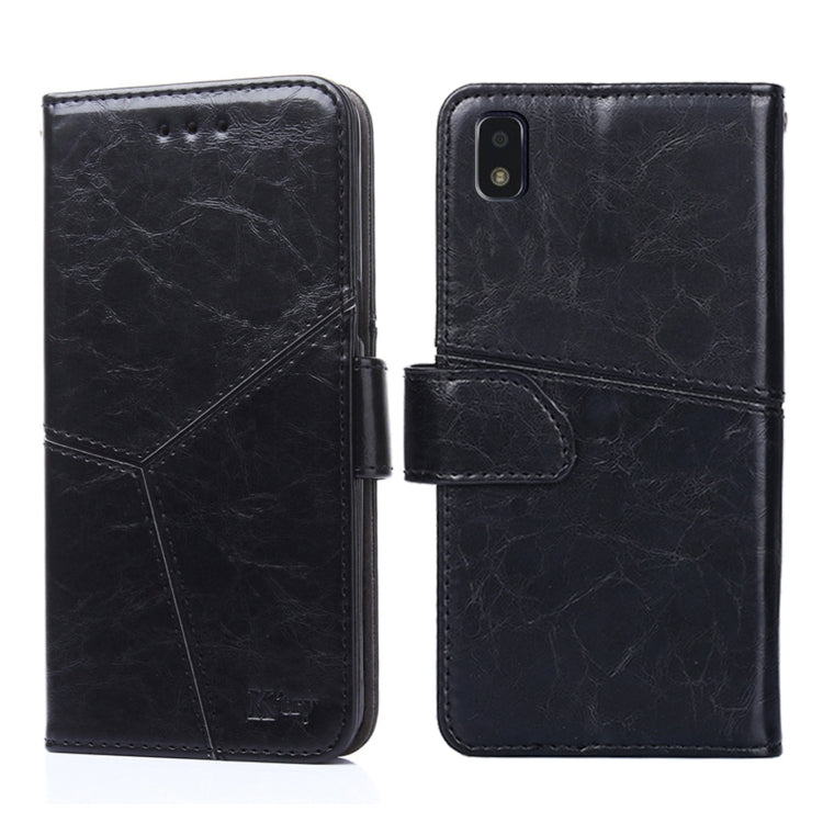 For ZTE Blade L210 Geometric Stitching Horizontal Flip Leather Phone Case