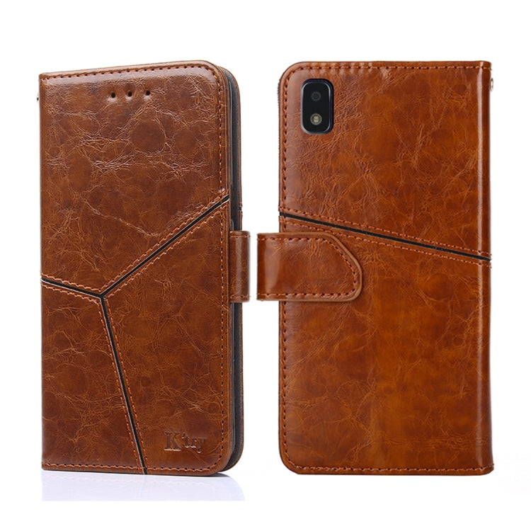 For ZTE Blade L210 Geometric Stitching Horizontal Flip Leather Phone Case