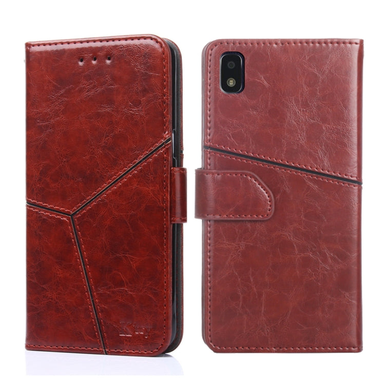For ZTE Blade L210 Geometric Stitching Horizontal Flip Leather Phone Case