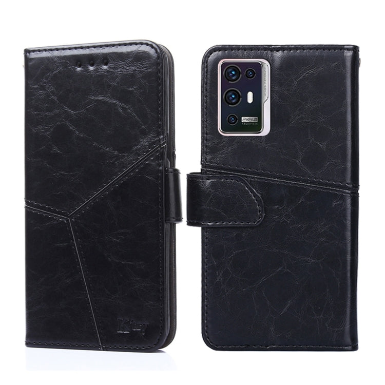 For ZTE Axon 30 Pro Geometric Stitching Horizontal Flip Leather Phone Case