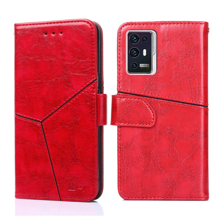 For ZTE Axon 30 Pro Geometric Stitching Horizontal Flip Leather Phone Case