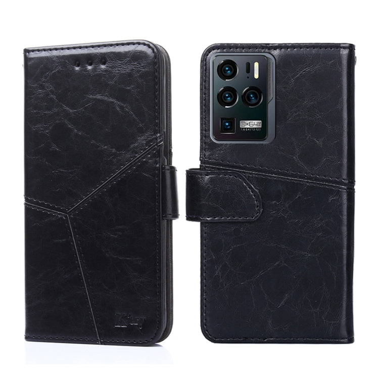 For ZTE Axon 30 Ultra Geometric Stitching Horizontal Flip Leather Phone Case