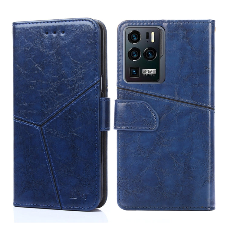For ZTE Axon 30 Ultra Geometric Stitching Horizontal Flip Leather Phone Case