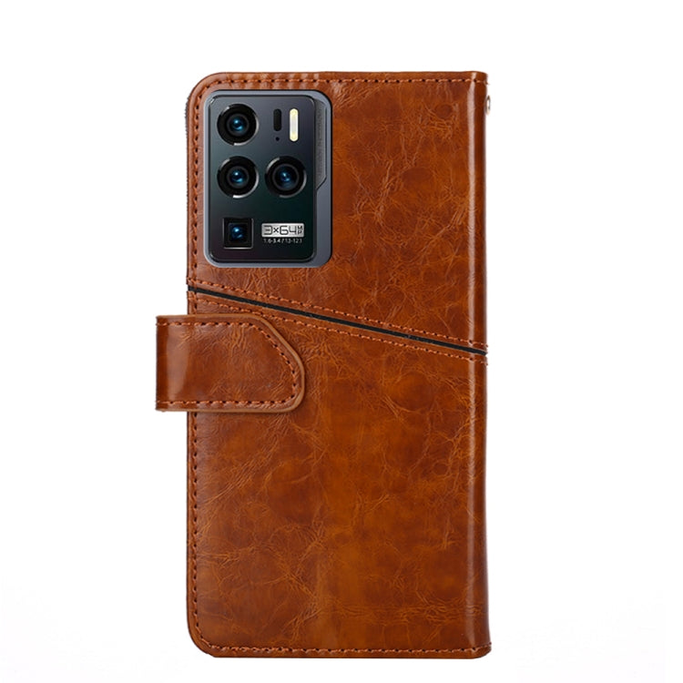 For ZTE Axon 30 Ultra Geometric Stitching Horizontal Flip Leather Phone Case