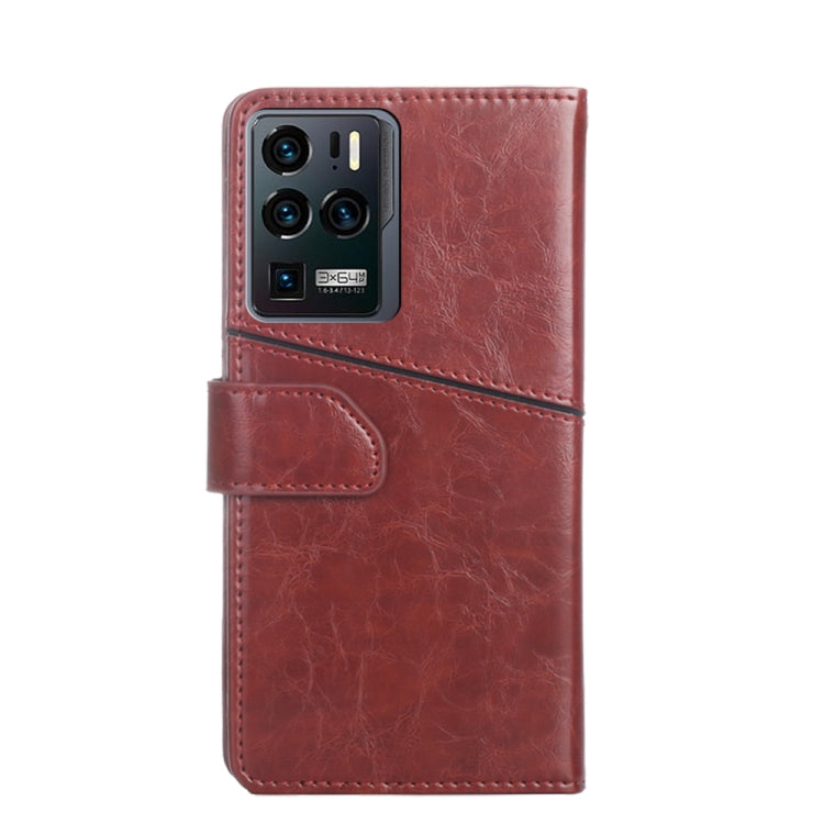 For ZTE Axon 30 Ultra Geometric Stitching Horizontal Flip Leather Phone Case