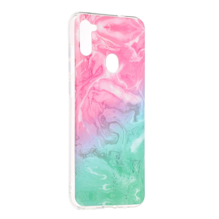 For Galaxy A11 Marble Pattern Soft TPU Protective Case