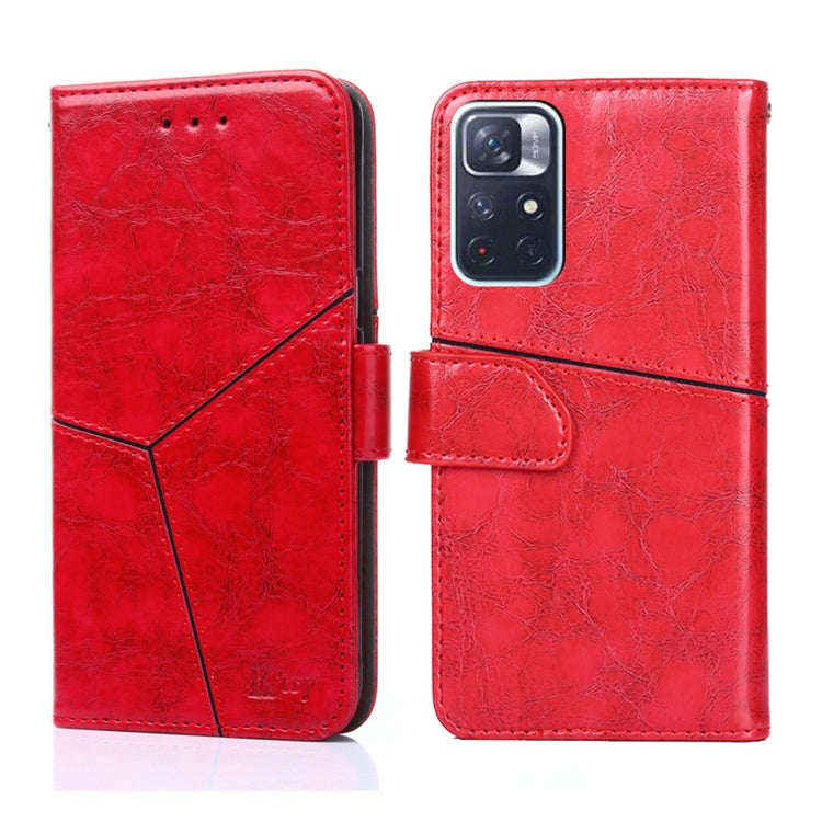 For Xiaomi Redmi Note11 5G  / Poco M4 Pro 5G Geometric Stitching Horizontal Flip Leather Phone Case