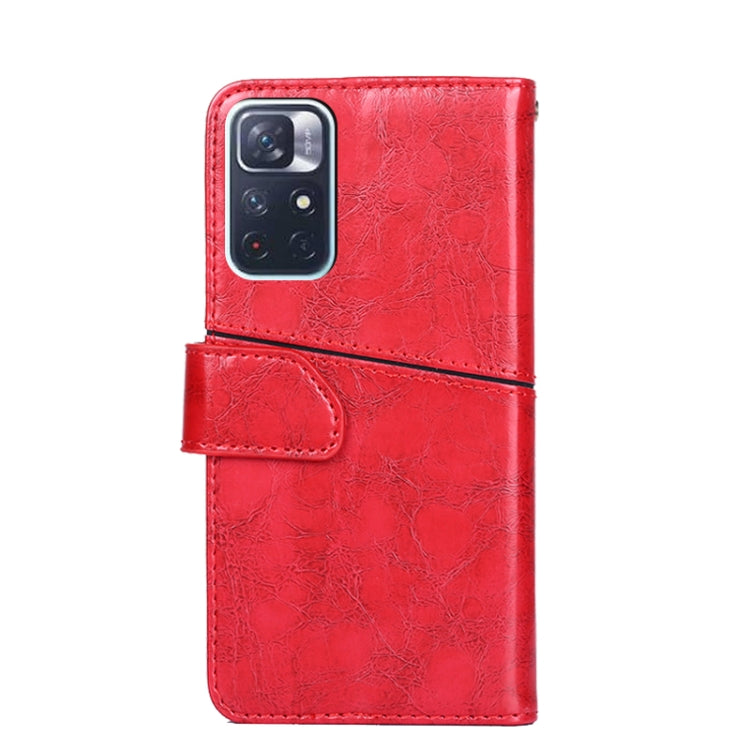 For Xiaomi Redmi Note11 5G  / Poco M4 Pro 5G Geometric Stitching Horizontal Flip Leather Phone Case