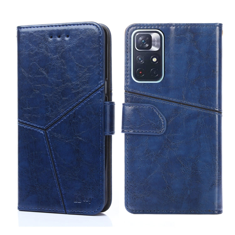 For Xiaomi Redmi Note11 5G  / Poco M4 Pro 5G Geometric Stitching Horizontal Flip Leather Phone Case