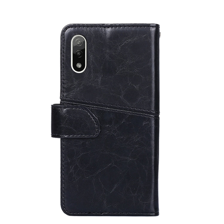 For Sony Xperia Ace II Geometric Stitching Horizontal Flip Leather Phone Case