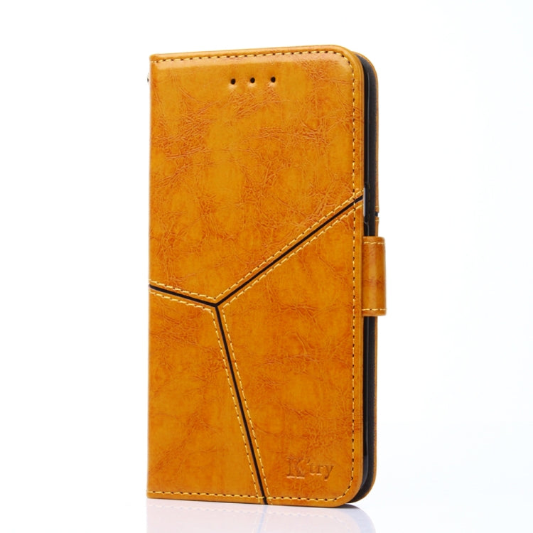 For Sony Xperia Ace II Geometric Stitching Horizontal Flip Leather Phone Case