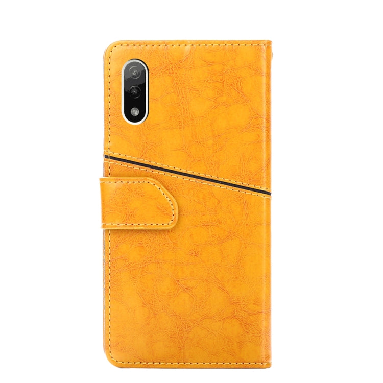 For Sony Xperia Ace II Geometric Stitching Horizontal Flip Leather Phone Case