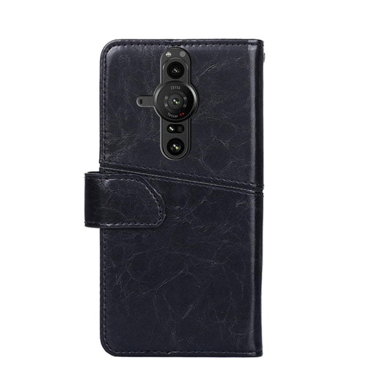 For Sony Xperia Pro-I Geometric Stitching Horizontal Flip Leather Phone Case