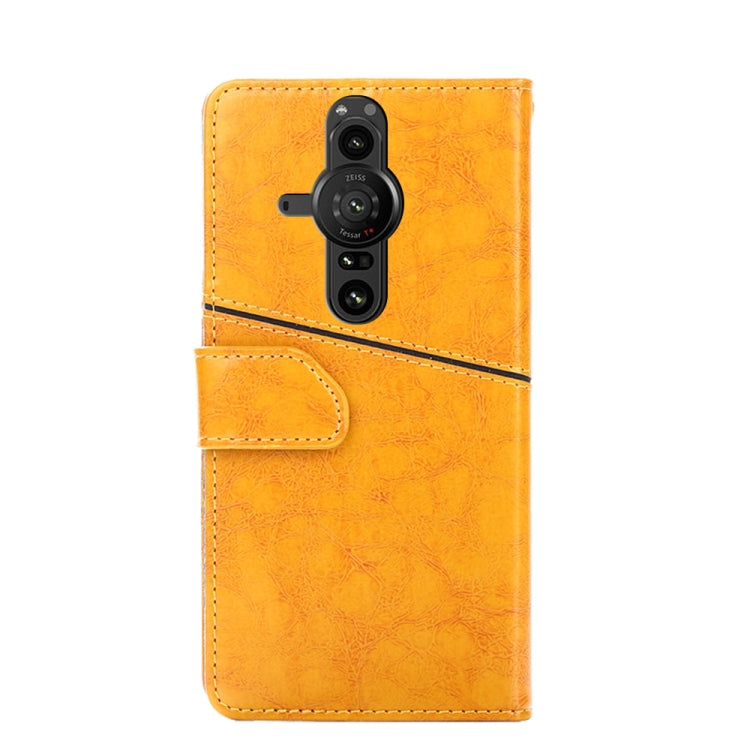 For Sony Xperia Pro-I Geometric Stitching Horizontal Flip Leather Phone Case